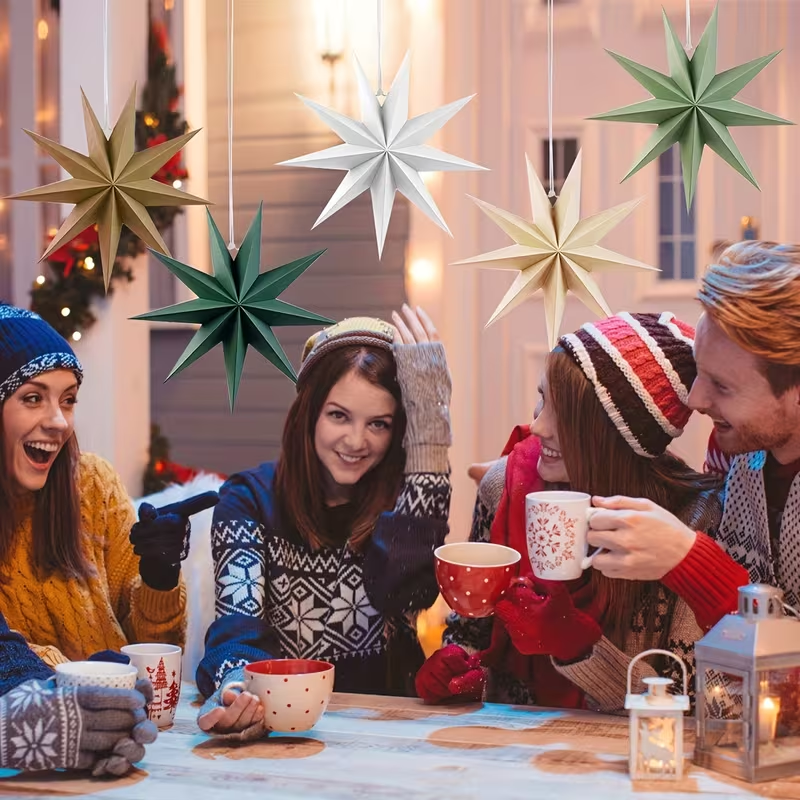 9-Pointed Paper Star Lanterns(12in)