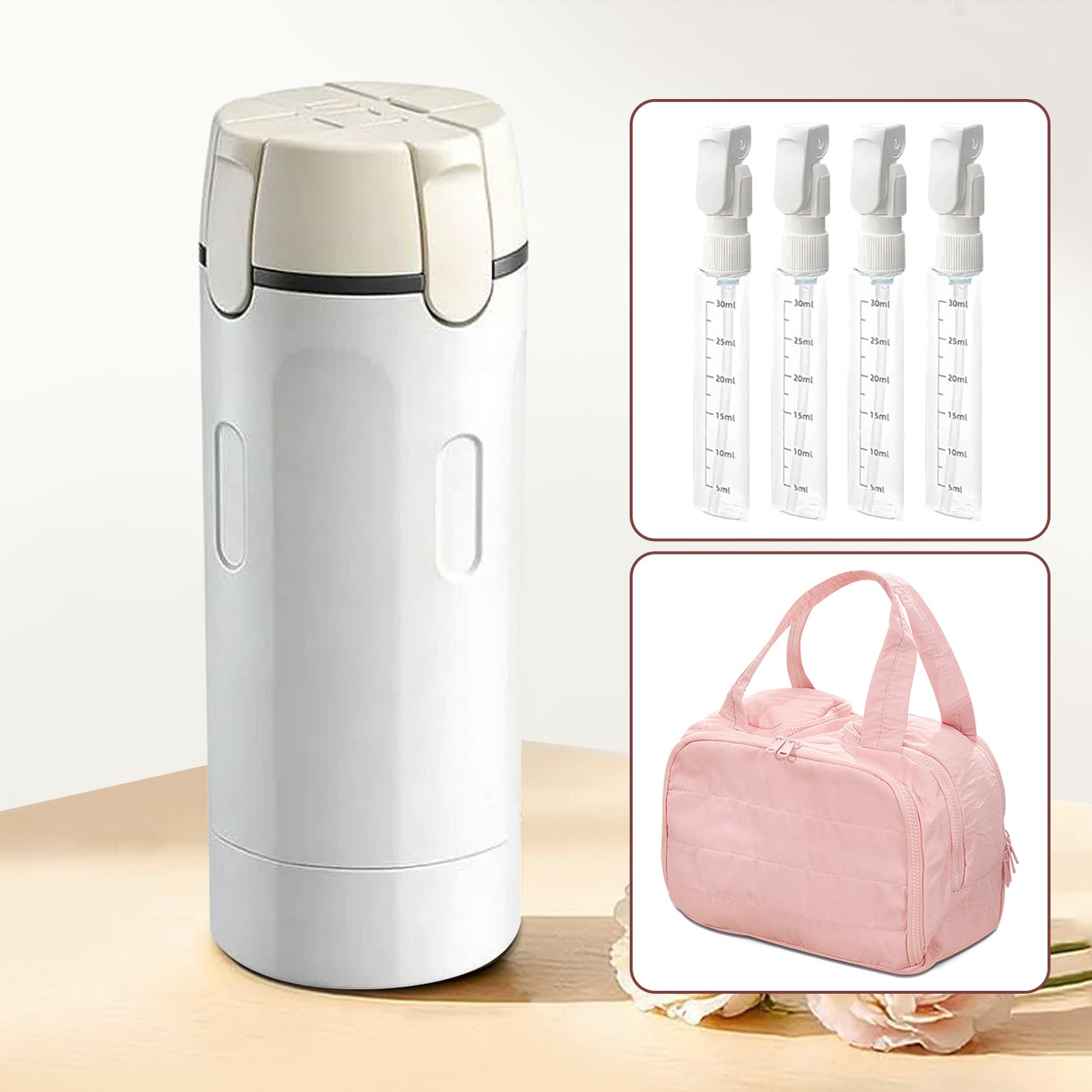 4-in-1 Refillable Travel Dispenser Bottles