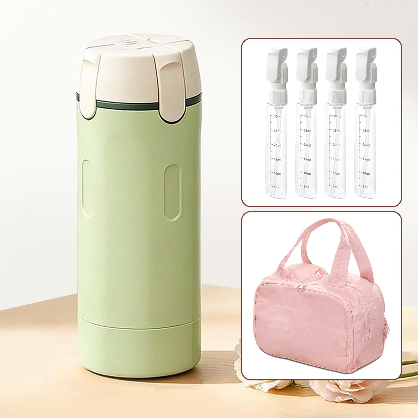 4-in-1 Refillable Travel Dispenser Bottles