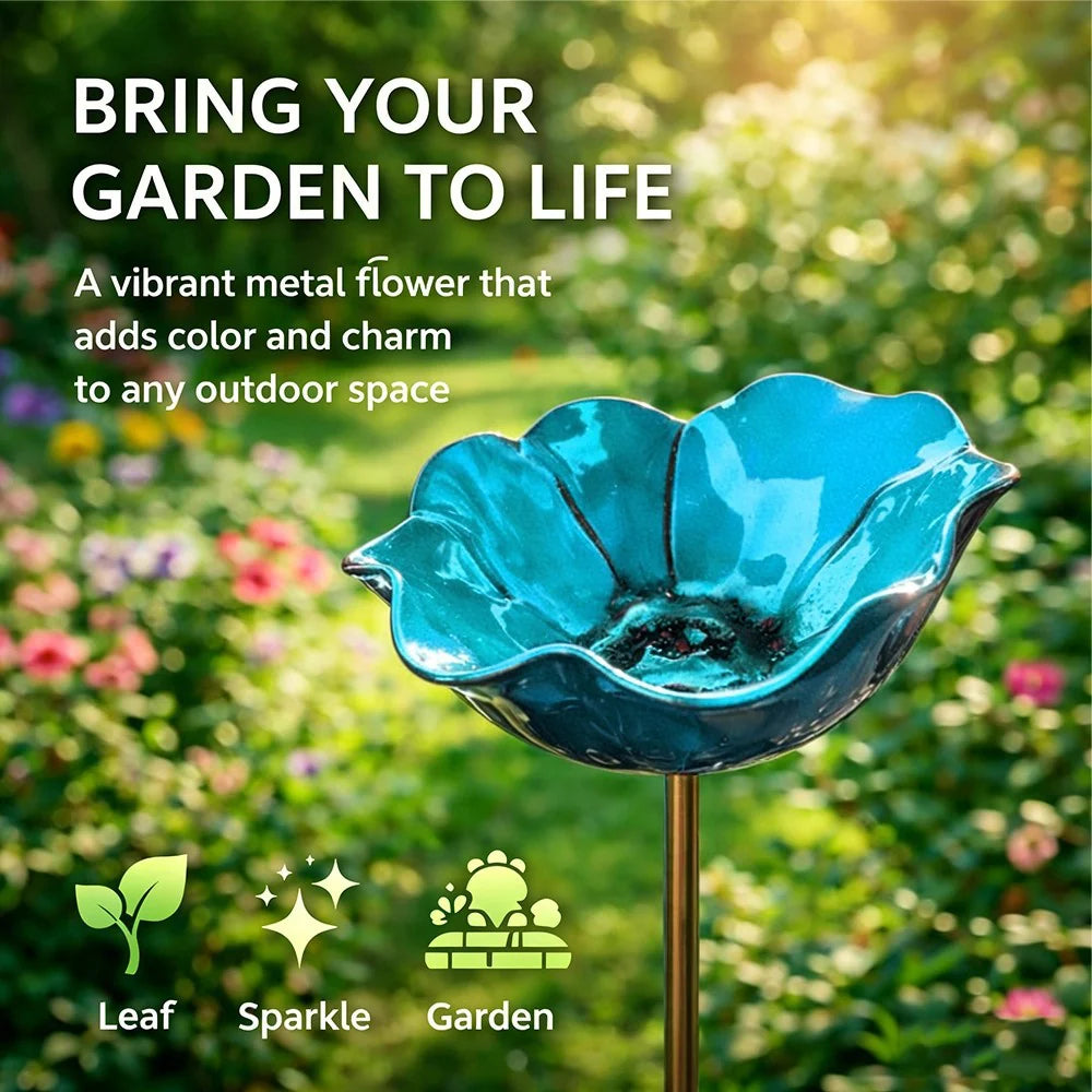 Handmade Metal Flower Garden Stake