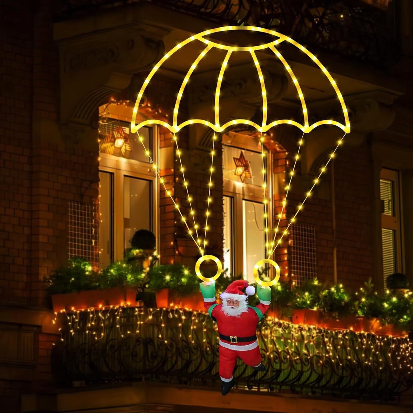 Christmas Parachute Lights with Santa Claus