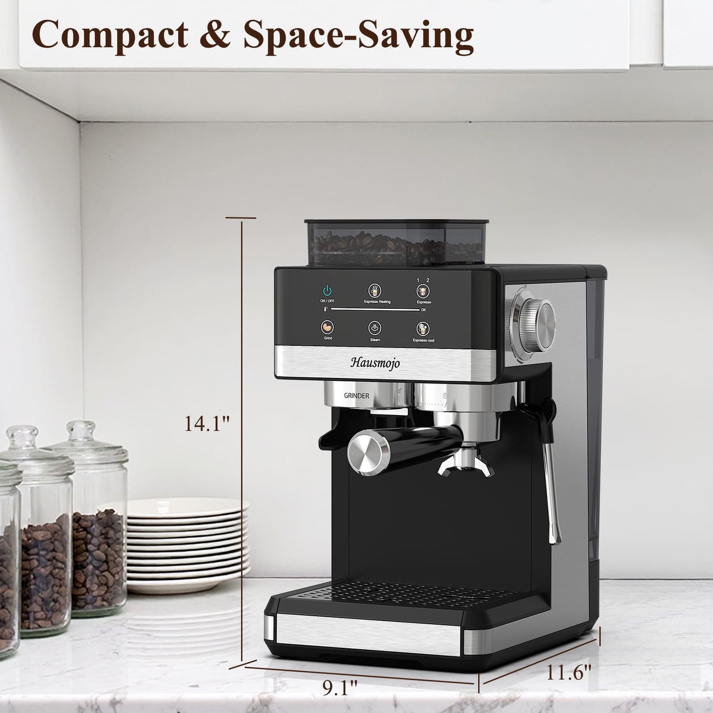 Usofuns Semi-Automatic Espresso Coffee Maker