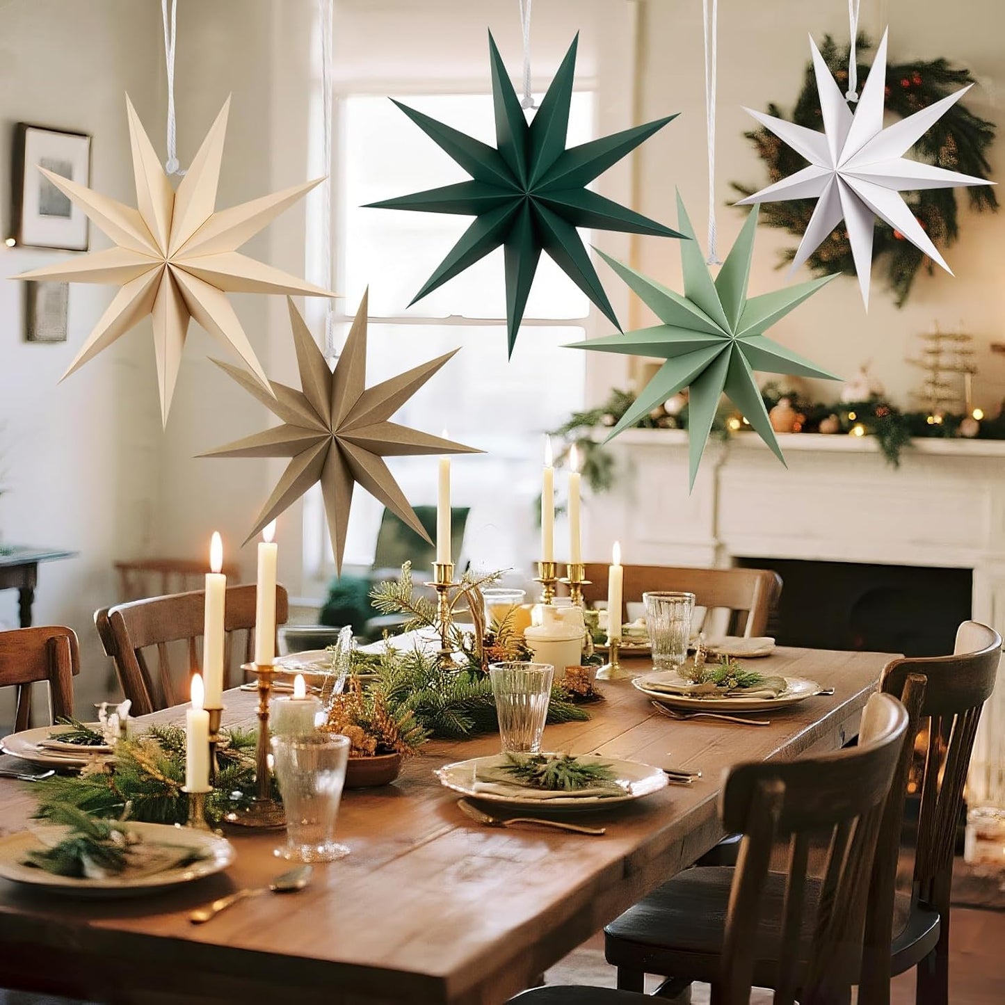 9-Pointed Paper Star Lanterns(12in)