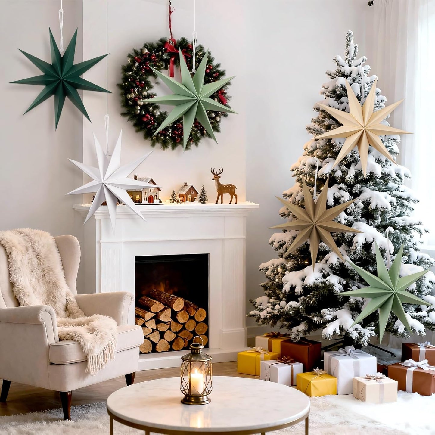 9-Pointed Paper Star Lanterns(12in)