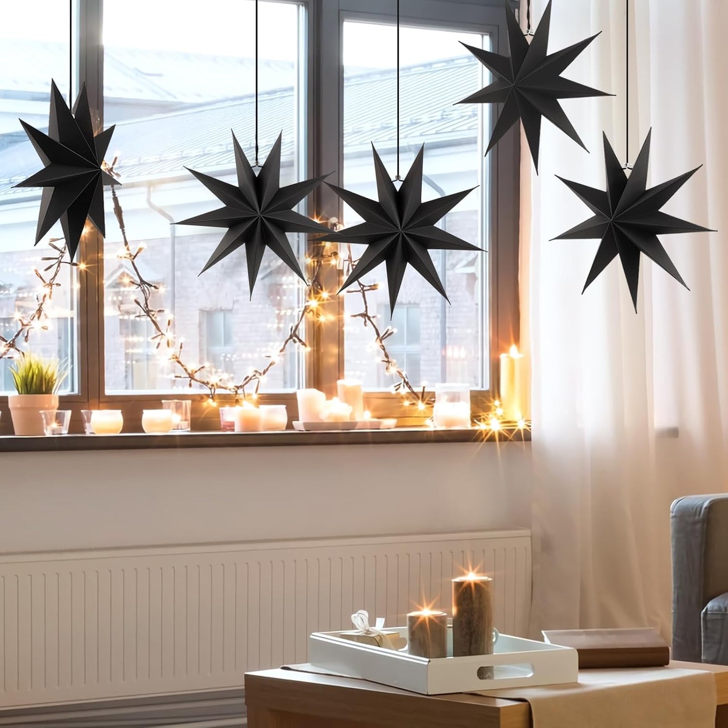 9-Pointed Paper Star Lanterns(12in)