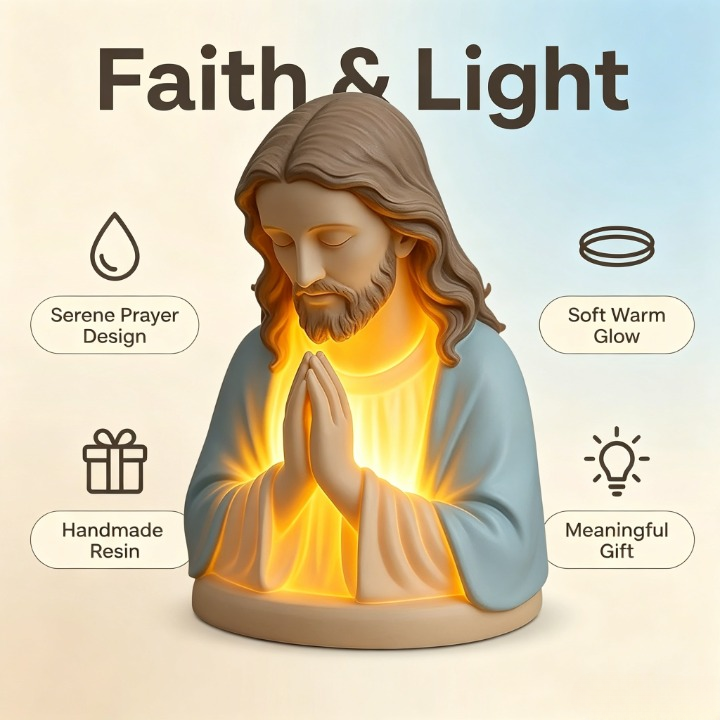 Handmade Jesus Prayer Night Light