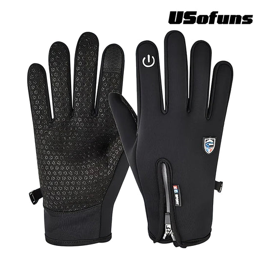 USOFUNS-Windproof Waterproof Heated Gloves