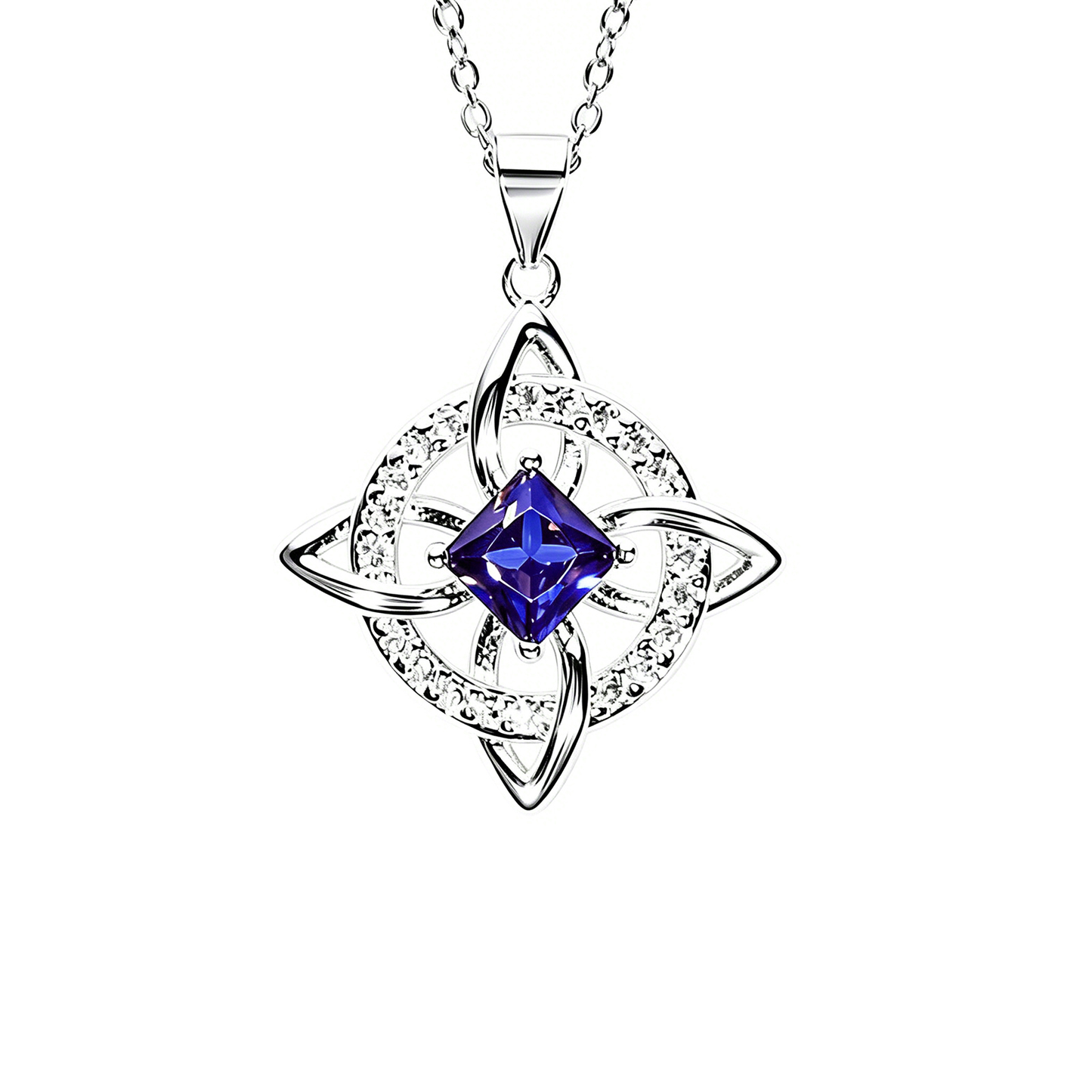 Mystical Birthstone Witches Knot Necklace