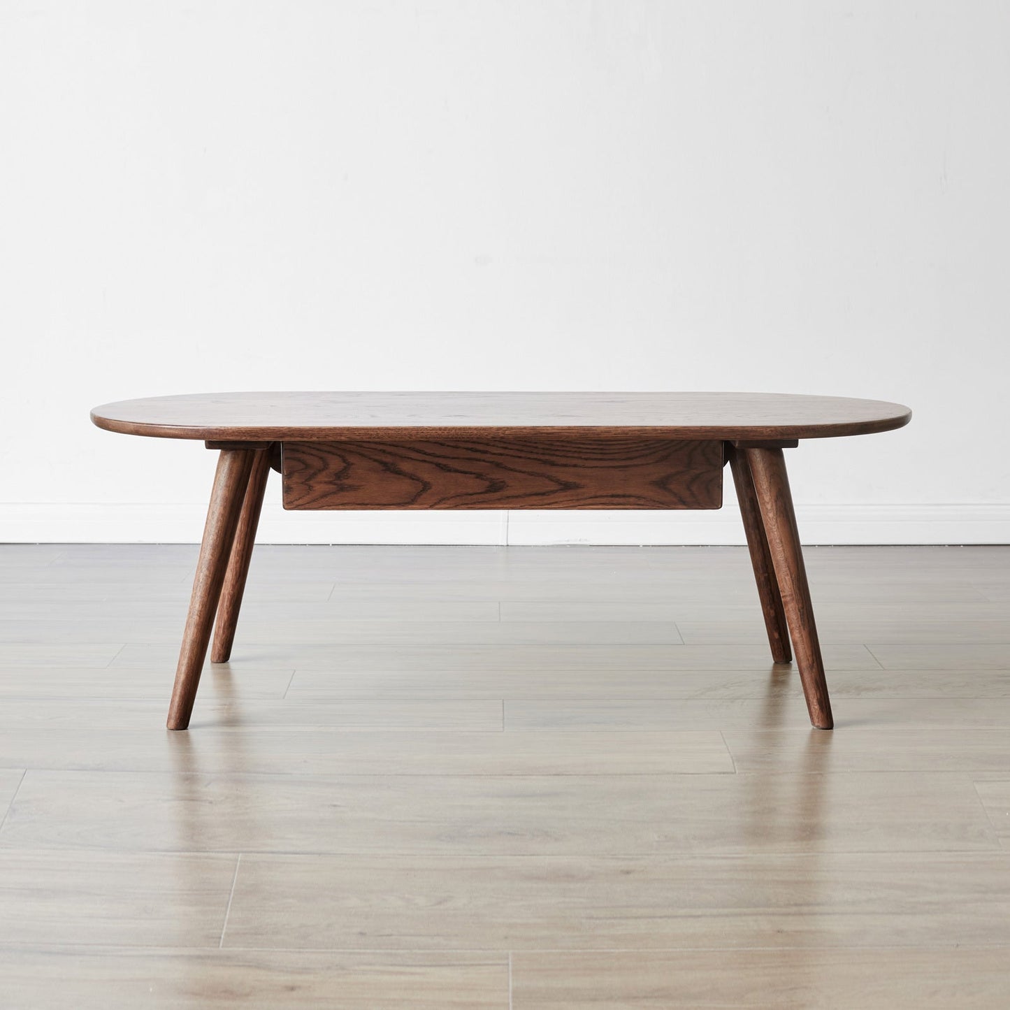 Capsule centre table Low table Table with drawers 100% solid wood Top board Desk Coffee table W 120 x D 52 x H 46 cm Study table Work from home Easy to assemble Natural wood Natural writing desk - Usofuns