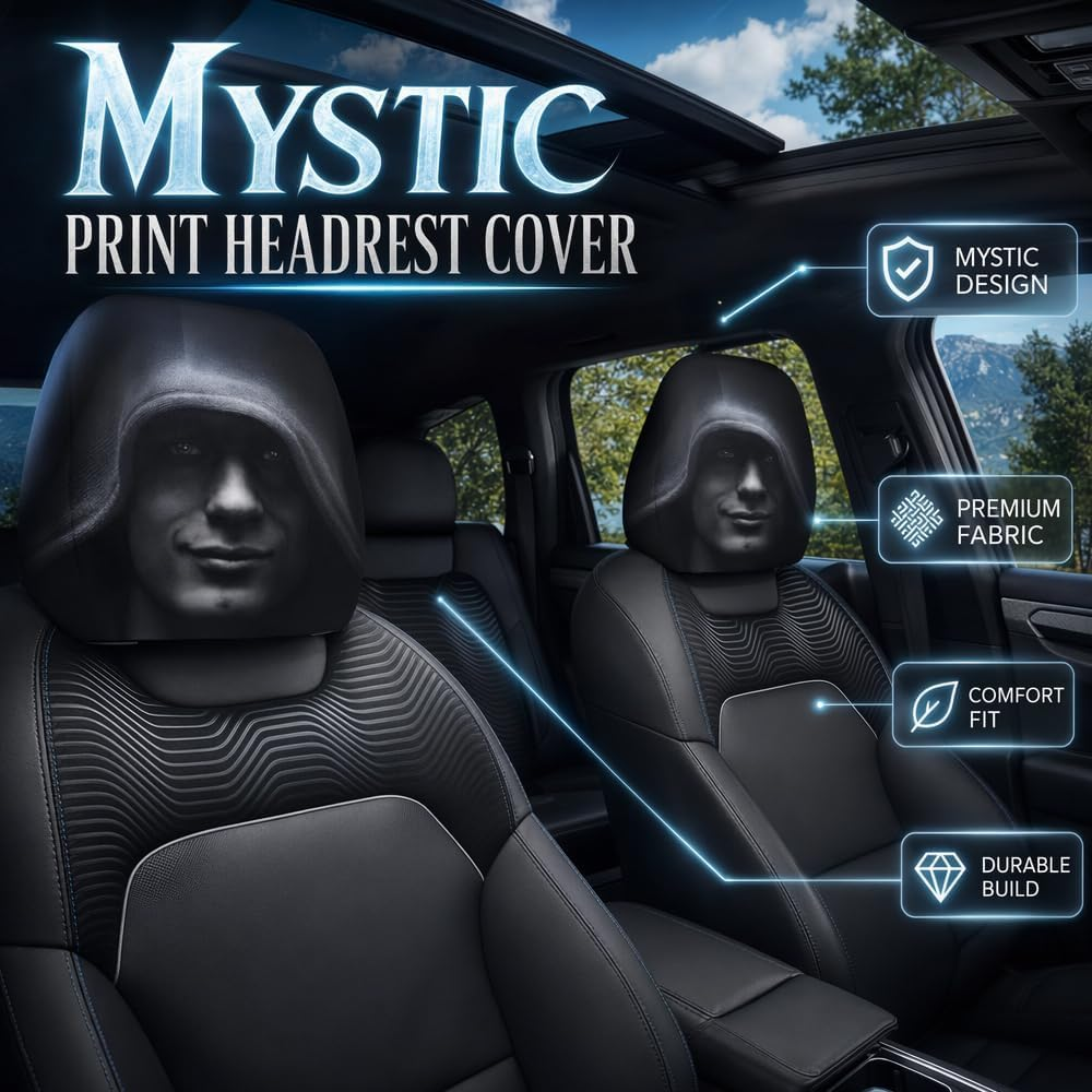 Funny Halloween Car Headrest Covers (2-Pack)