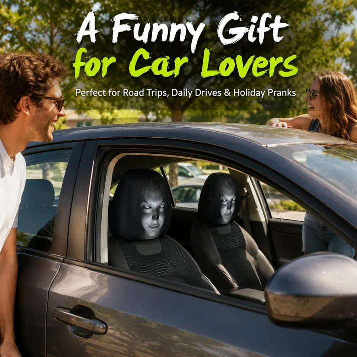 Funny Halloween Car Headrest Covers (2-Pack)
