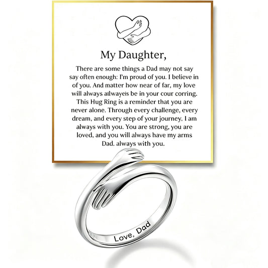 Adjustable Dad & Daughter Hug Ring