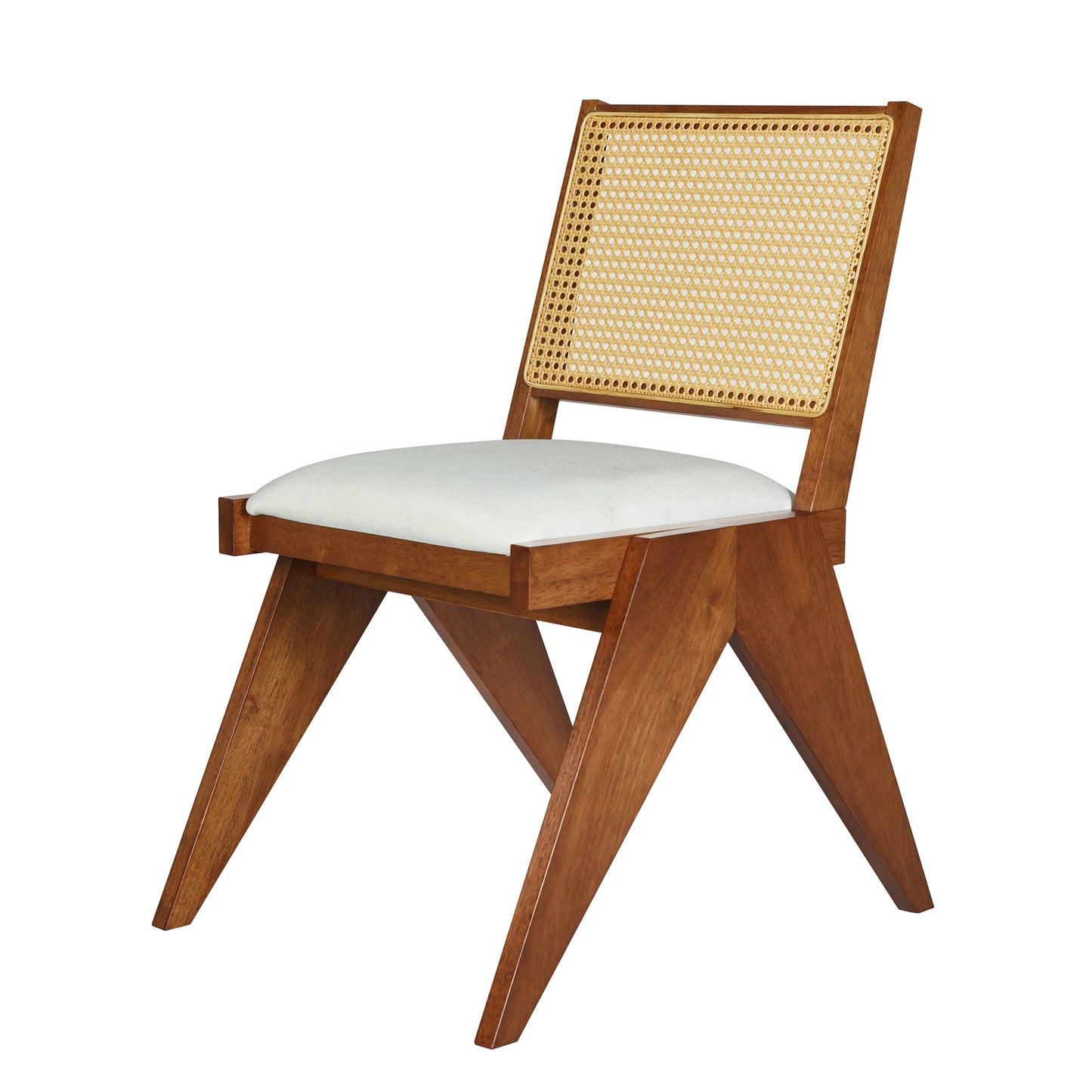 USOFUNS 6-Piece Modern Rubber Wood Dining Set