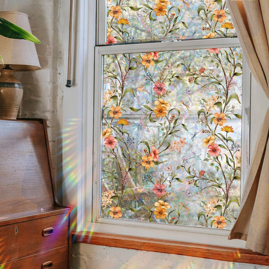 Stained Wildflower Window Film