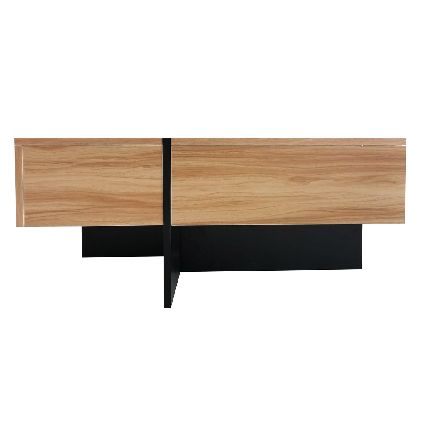 ON - TREND Unique Design Coffee Table with 4 Hidden Storage Compartments, Square Cocktail Table with Extendable Sliding Tabletop, UV High - gloss Design Center Table for Living Room, 31.5'x 31.5' - Usofuns