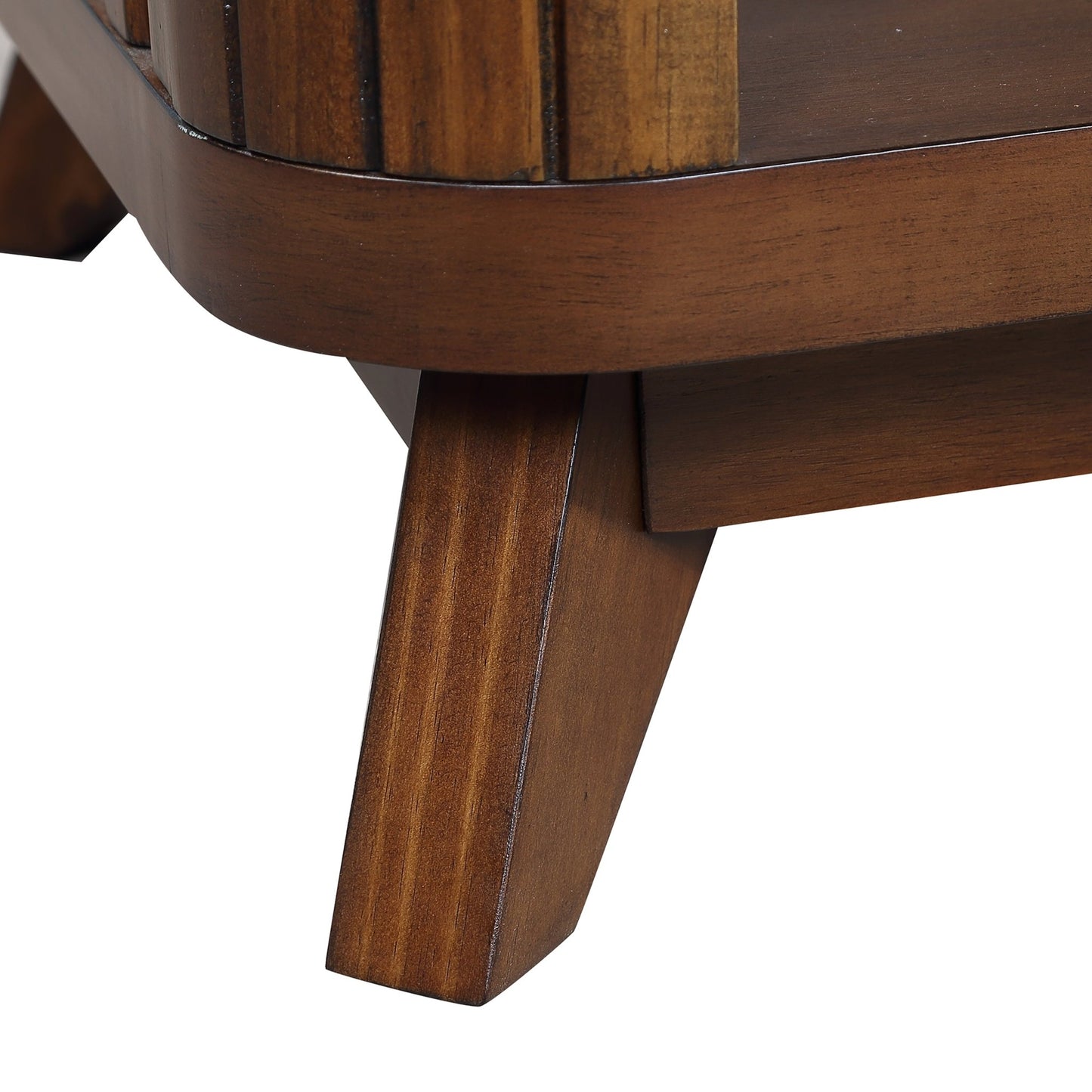 Rectangular Wood Coffee Table for Living Room, 41.5 - Inch Coffee Table with Solid Wood Legs, Wood Center Table Tea Table with Open Storage Shelf. Easy Assembly, Espresso - Usofuns