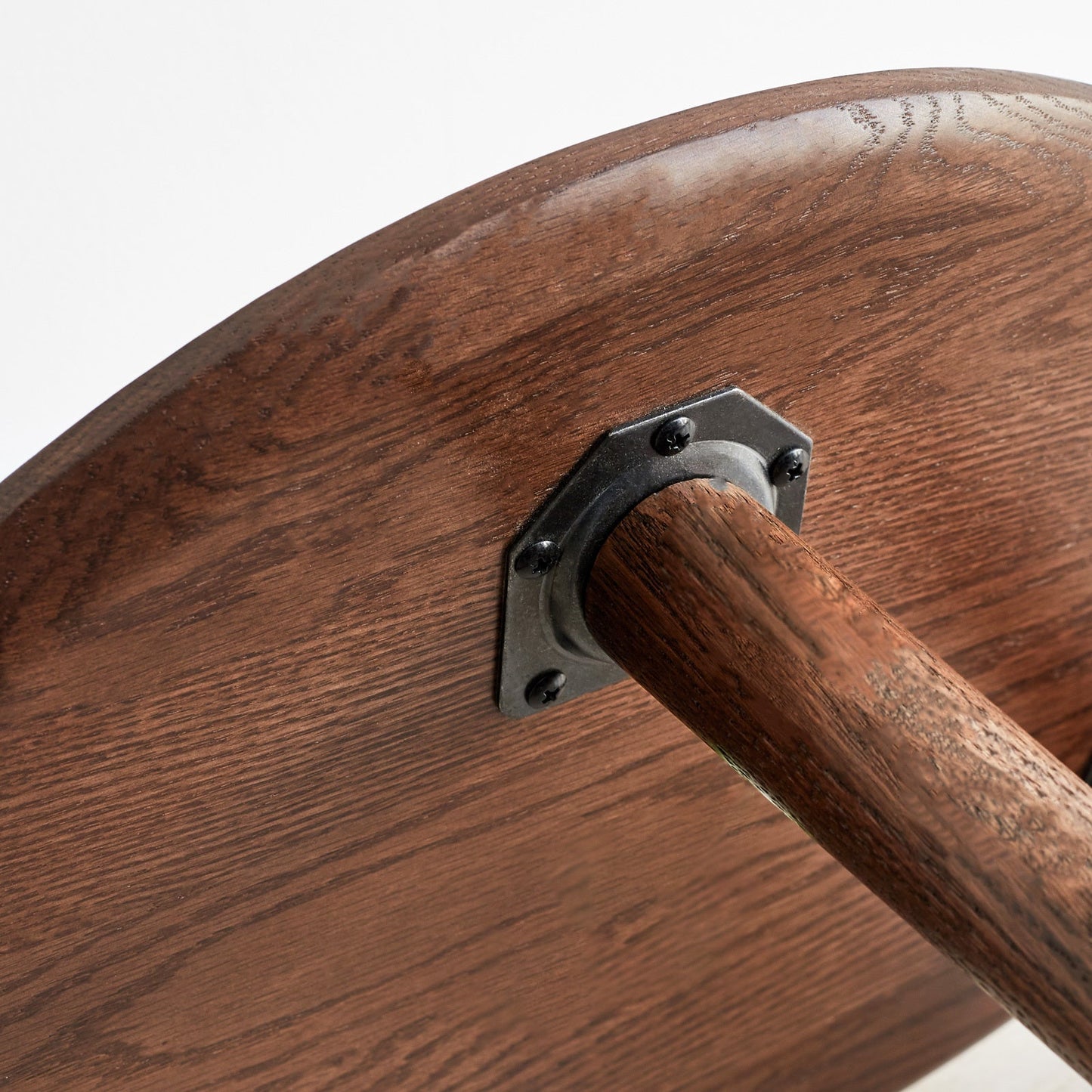 (SINGLE) Center Table Low Table 100% Solid Oak Wood Top Plate Desk Pebble Shaped Natural Wooden Coffee Table Width 50 x Depth 44.5 x Height 65 cm Desk Work from Home Easy to Assemble - Usofuns