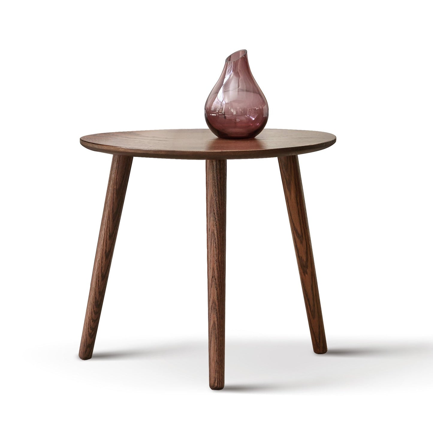 (SINGLE) Center Table Low Table 100% Solid Oak Wood Top Plate Desk Pebble Shaped Natural Wooden Coffee Table Width 50 x Depth 44.5 x Height 65 cm Desk Work from Home Easy to Assemble - Usofuns