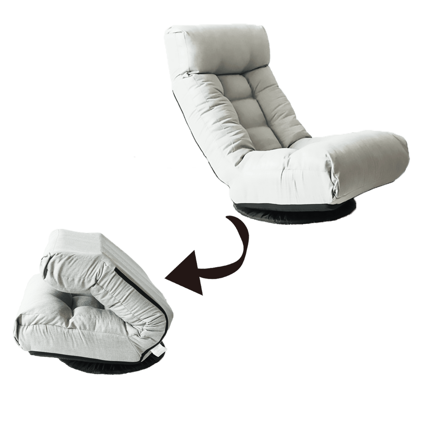 Single sofa reclining chair Japanese chair lazy sofa tatami balcony reclining chair leisure sofa adjustable chair - Usofuns