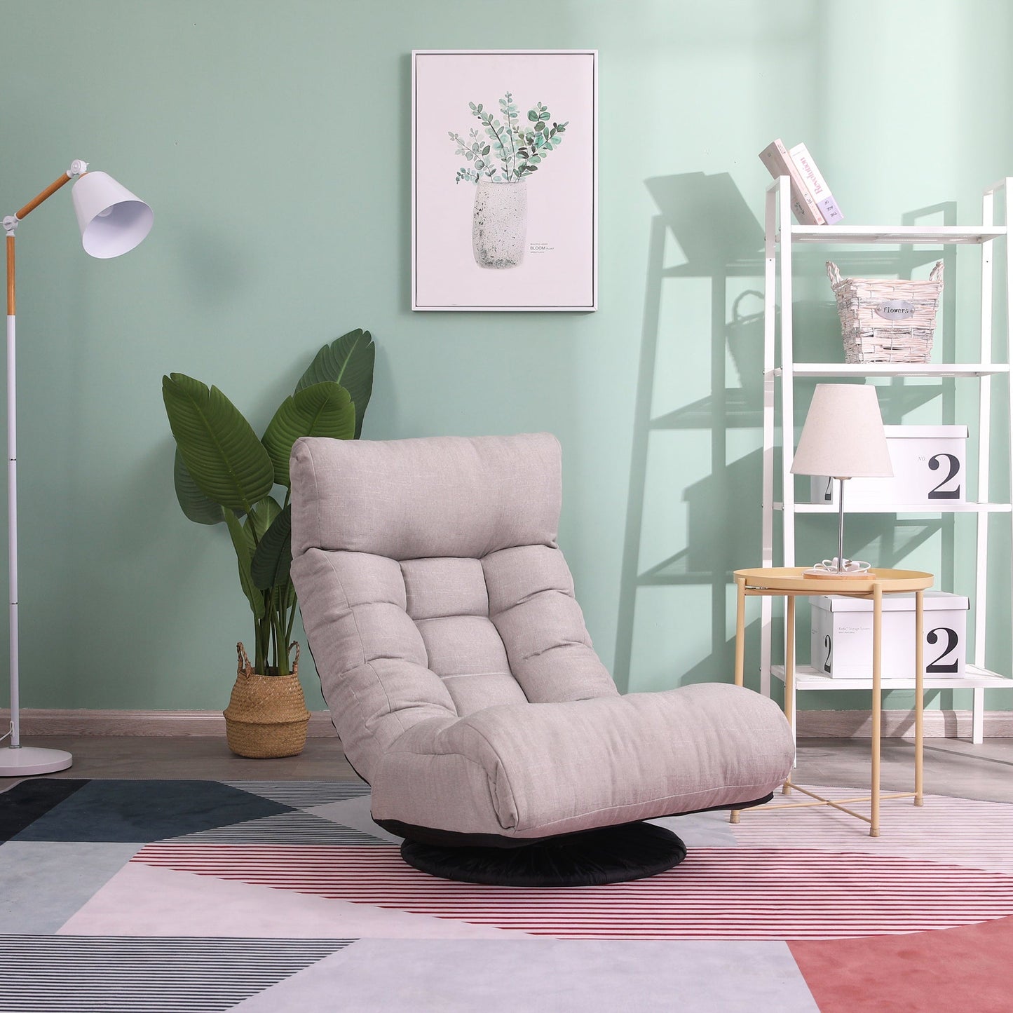 Single sofa reclining chair Japanese chair lazy sofa tatami balcony reclining chair leisure sofa adjustable chair - Usofuns