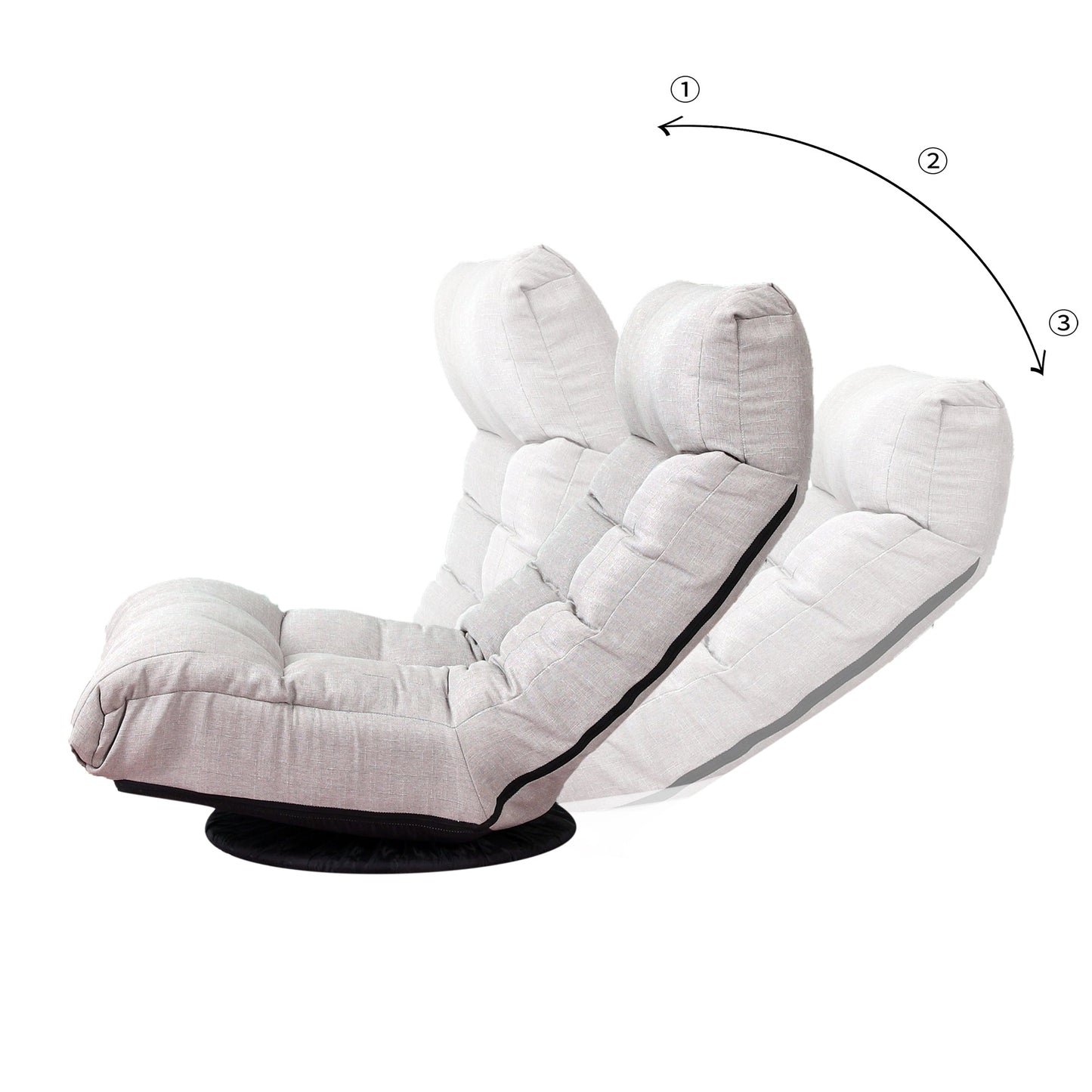 Single sofa reclining chair Japanese chair lazy sofa tatami balcony reclining chair leisure sofa adjustable chair - Usofuns