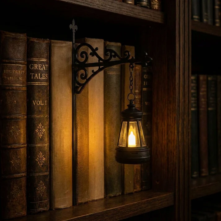 Miniature Retro Streetlight Bookend Light
