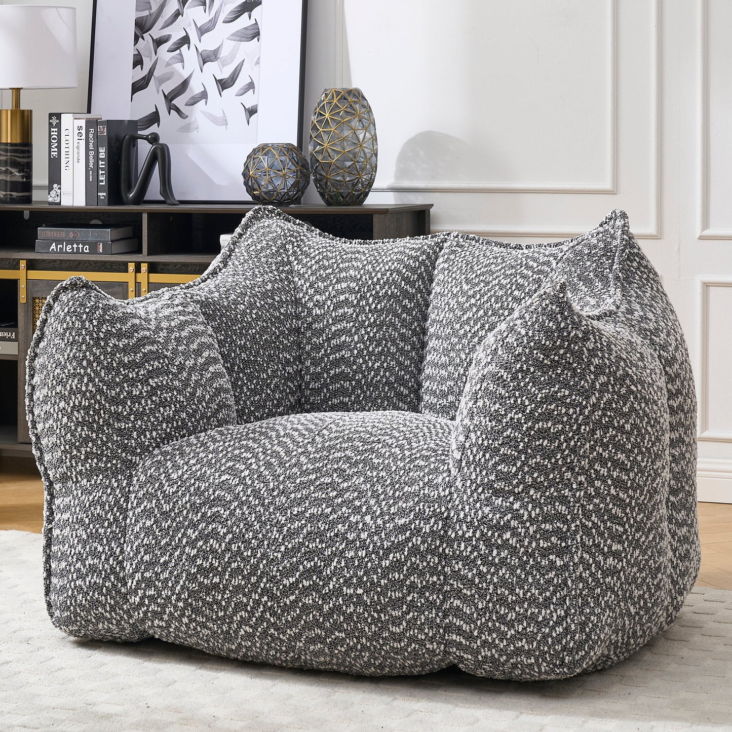 Sofa chairs with highly resilient foam for living rooms and bedrooms, comfortable square lazy sofas, sofas for adults to play, read and watch TV - Usofuns