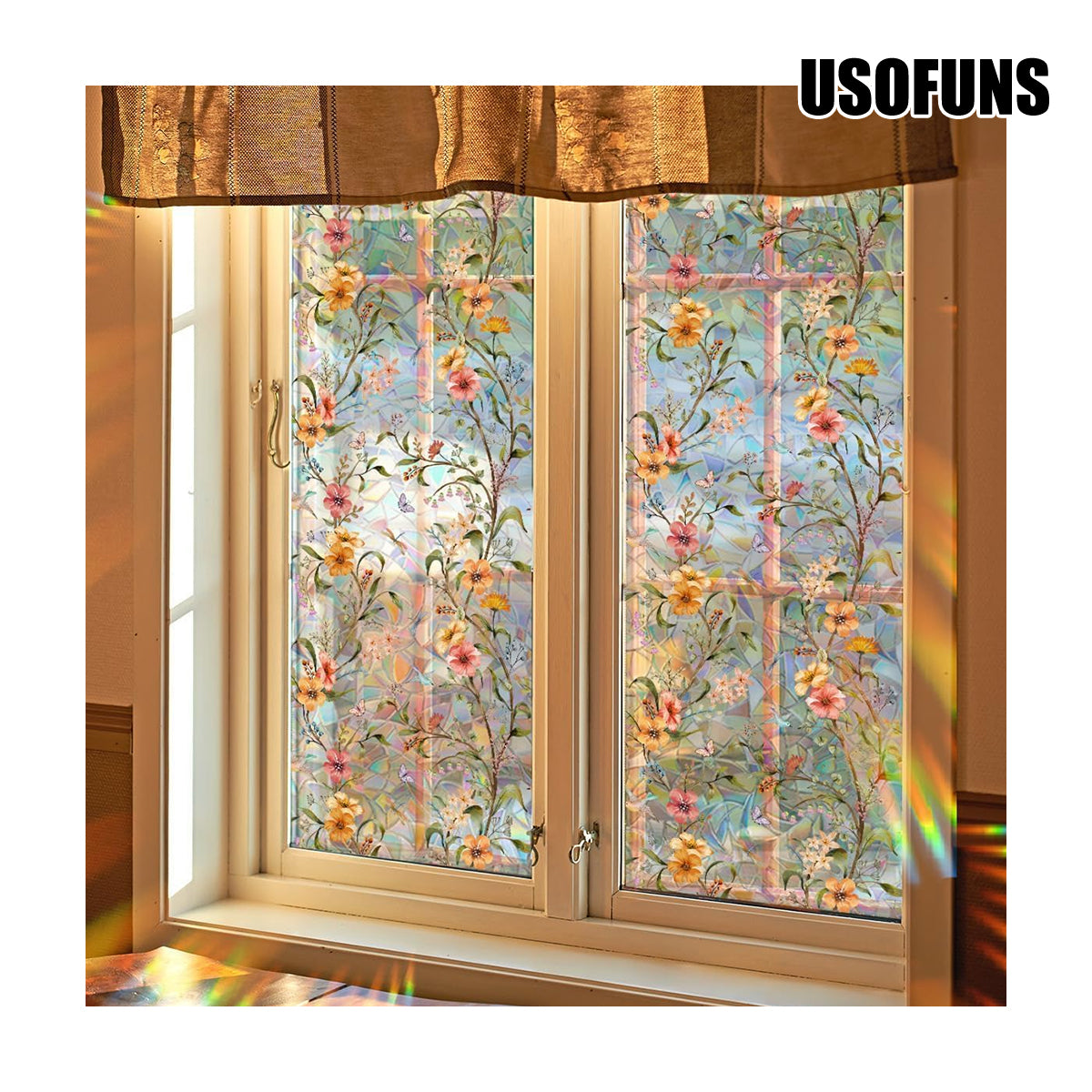 Stained Wildflower Window Film