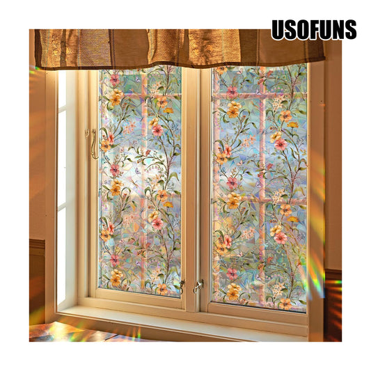 Stained Wildflower Window Film