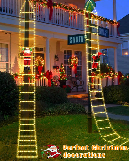 Christmas Santa Climbing Stairs Light