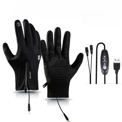 USOFUNS-Windproof Waterproof Heated Gloves