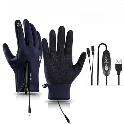 USOFUNS-Windproof Waterproof Heated Gloves