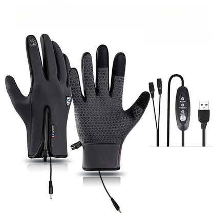 USOFUNS-Windproof Waterproof Heated Gloves