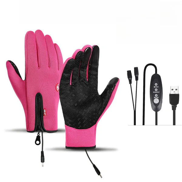 USOFUNS-Windproof Waterproof Heated Gloves