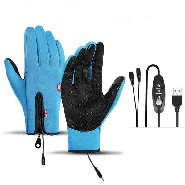 USOFUNS-Windproof Waterproof Heated Gloves