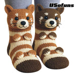 Kuschelige 3D-Stricksocken mit Tiermotiven