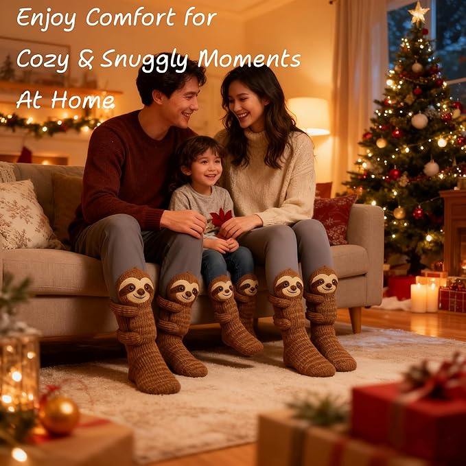 Cozy 3D Knit Animal Socks