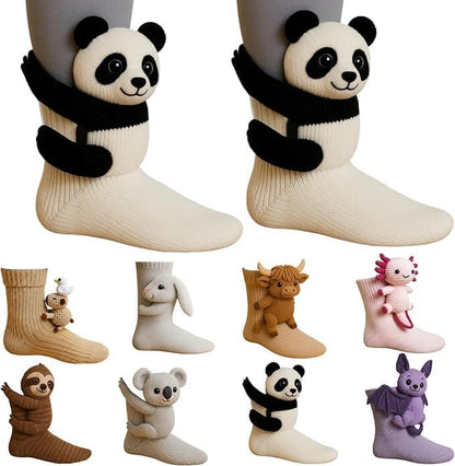 Cozy 3D Knit Animal Socks