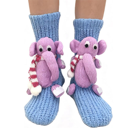2025 New Cozy 3D knit-animal-socks