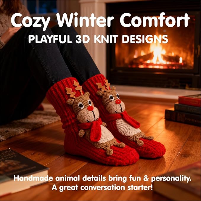 2025 New Cozy 3D knit-animal-socks