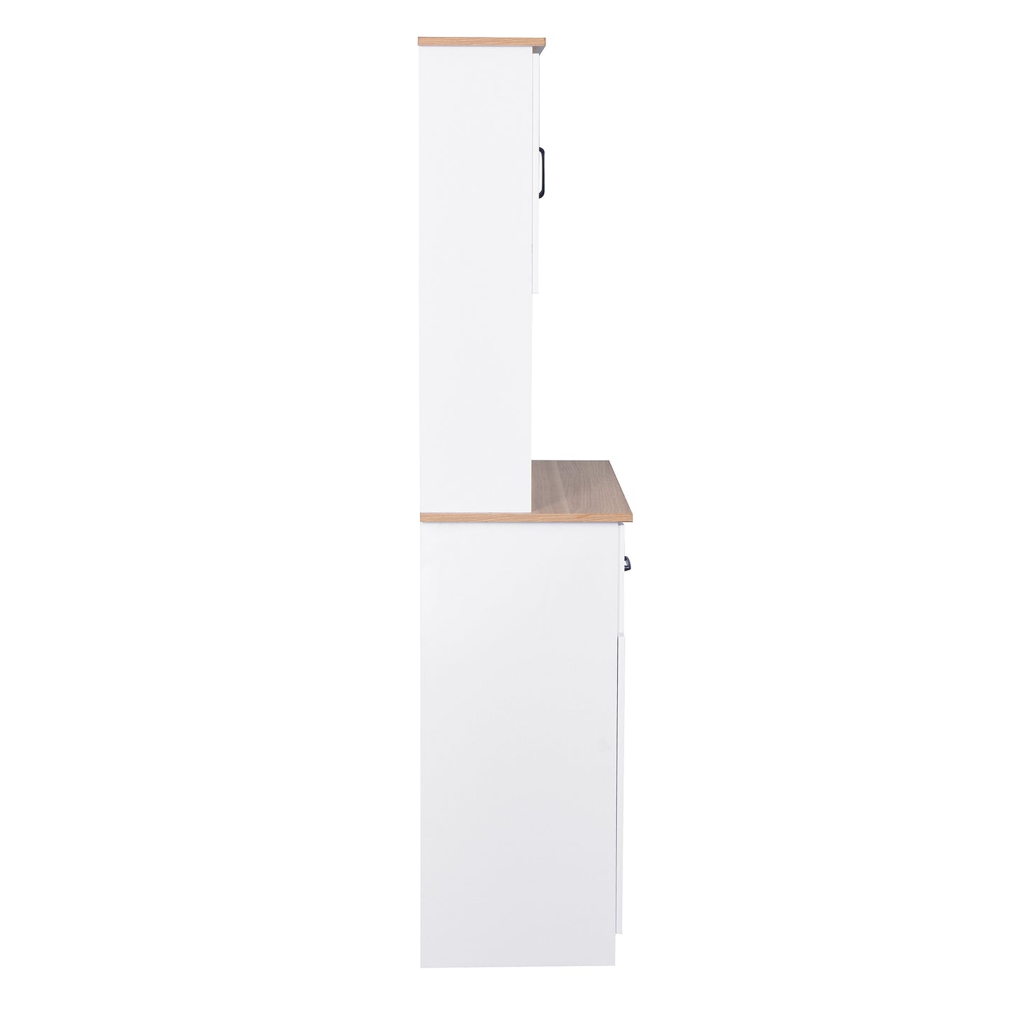 Double Layer White Kitchen Cabinet with Drawer