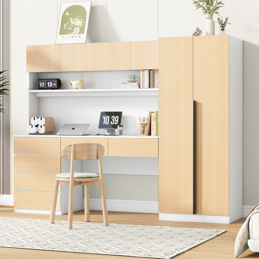 Wood Storage Wardrobe, Natural