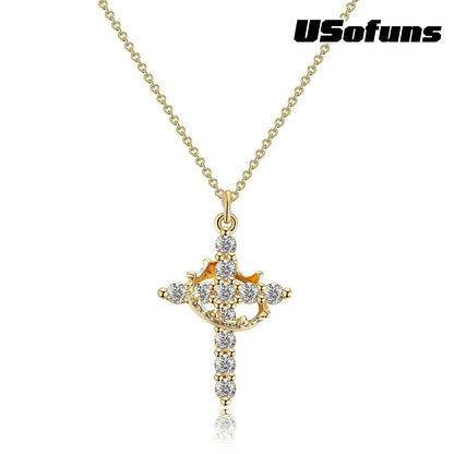 Crown Cross Necklace