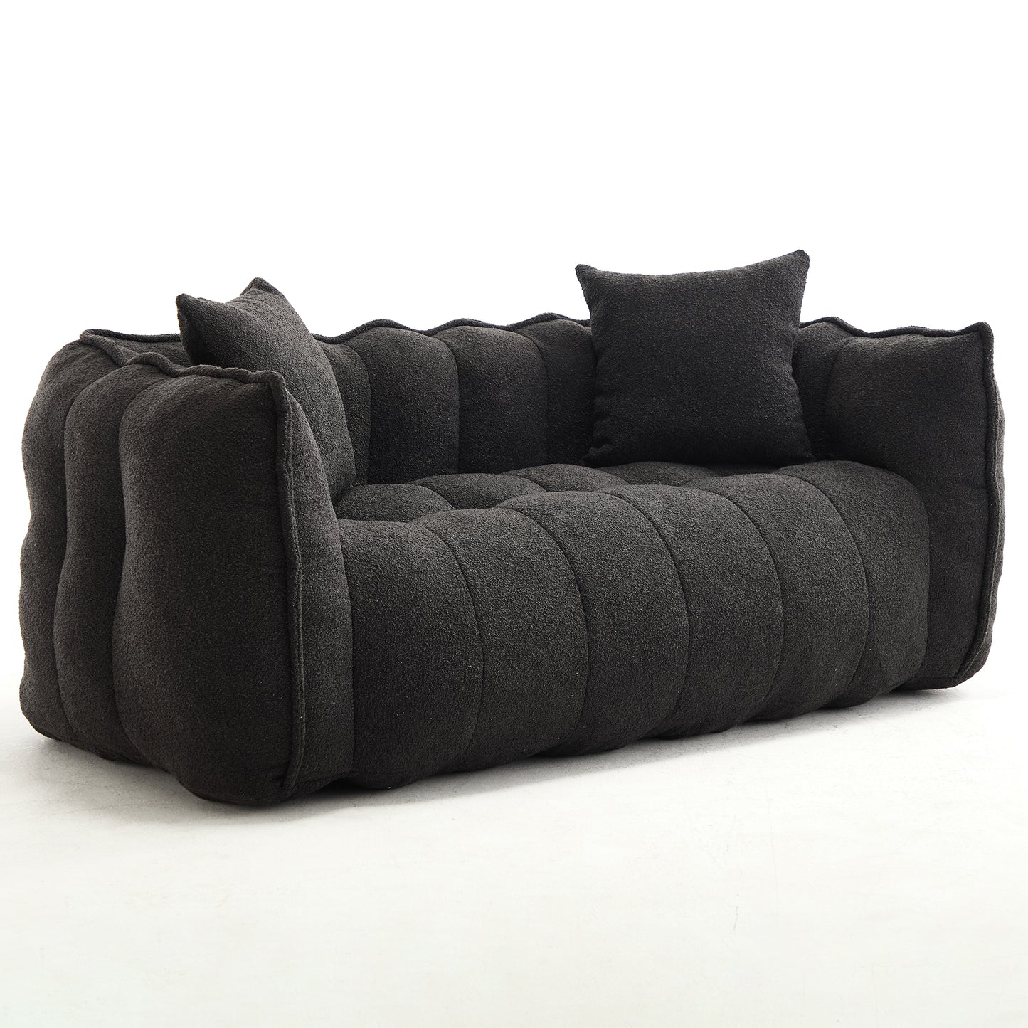 Soft beanbag chair with high resilience foam core for two people. The comfortable square recliner sofa is ideal for family members and friends engaged in games, reading, watching TV