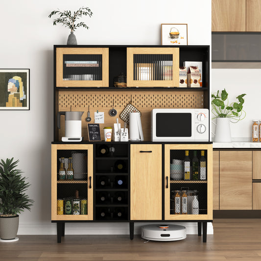 Kitchen Sideboard with Storage (Black)