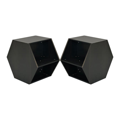 47.24'' Hexagonal Coffee Table Side Table Nightstand Burmese Sumac 2PCS 