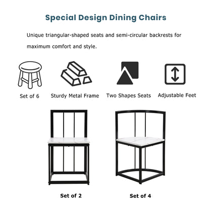 Compact Dining Table Set for 6