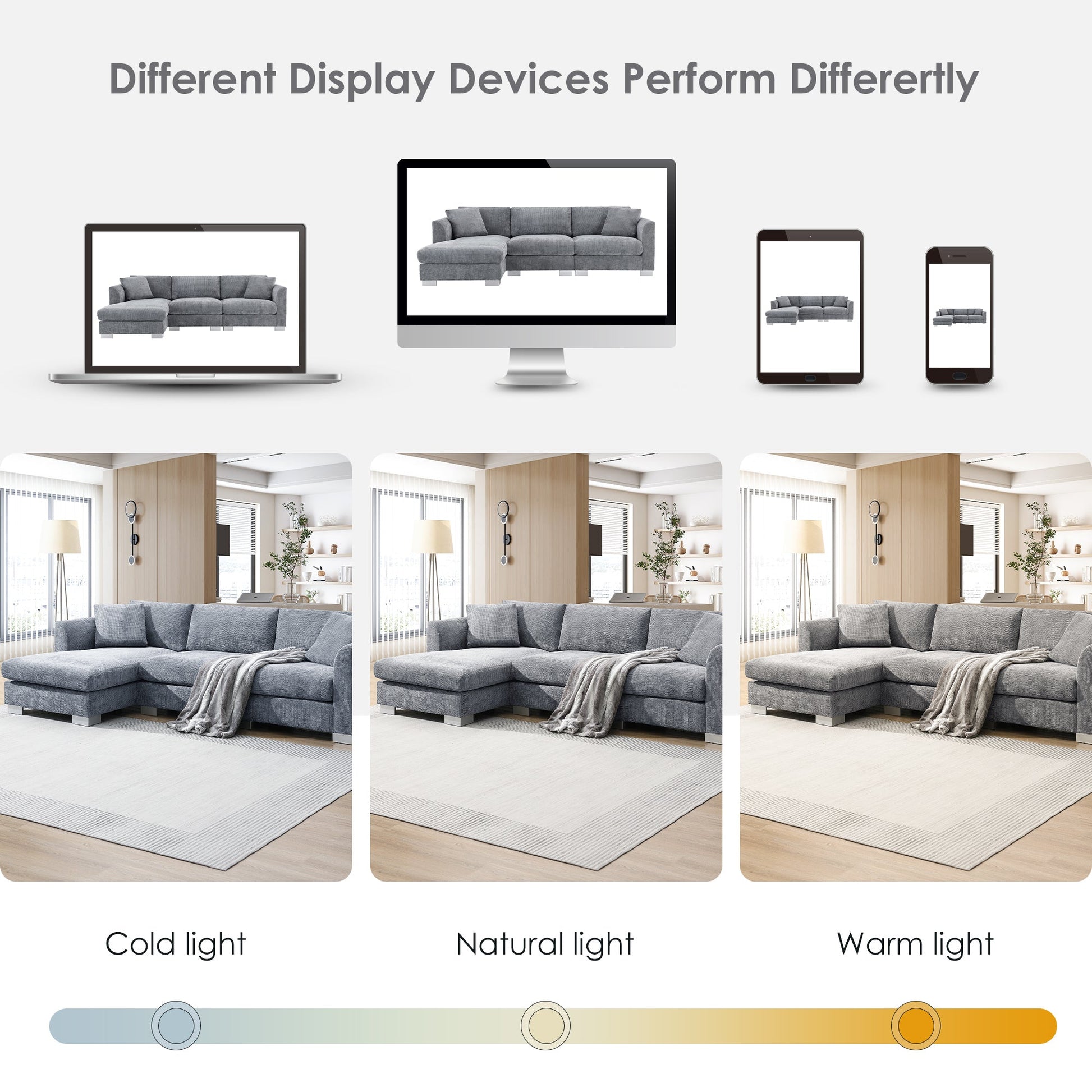 96*56' Modern Cloud Sectional Sofa,L - shaped Luxury Couch Set with 2 Free pillows,4 - seat Chenille Indoor Furniture with Oversized Chaise for Living Room,Apartment,Office,3 Colors - Usofuns