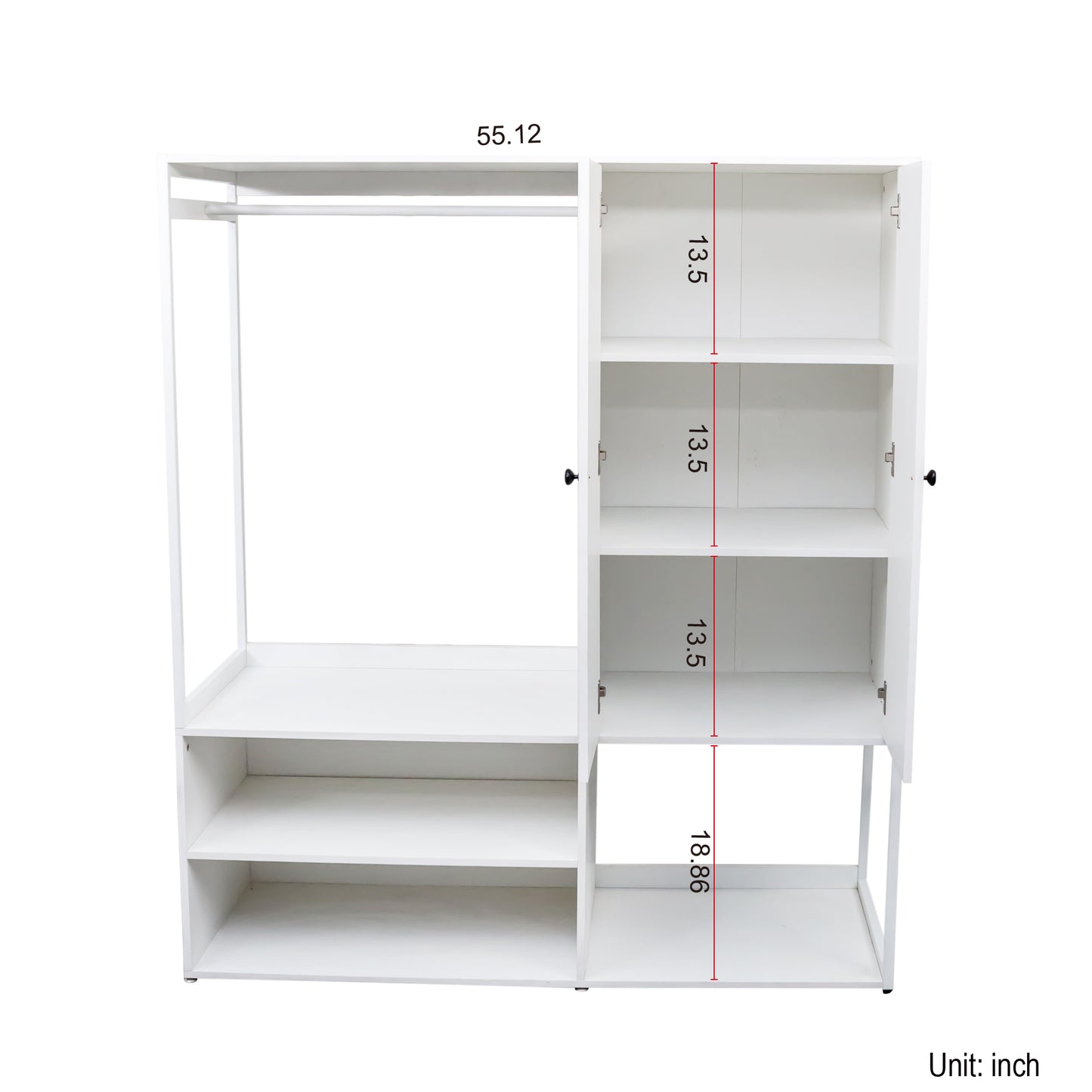 Tall Closet with Hanging Rod