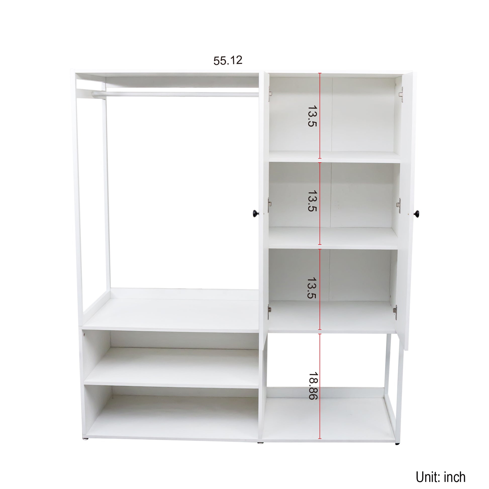 Tall Closet with Hanging Rod